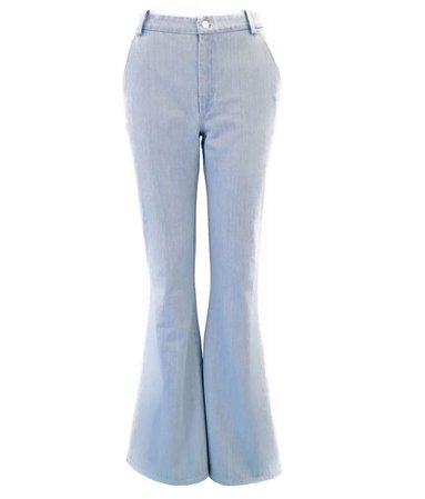 Juliana Herc Light Blue Denim Bell Bottom Pants