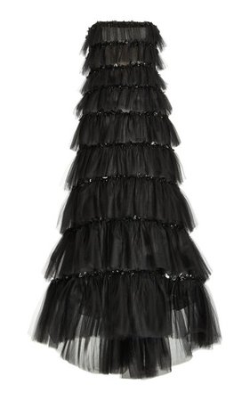 Embellished Tiered Tulle Gown By Carolina Herrera | Moda Operandi