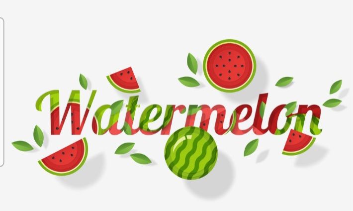 word watermelon 🍉 😋