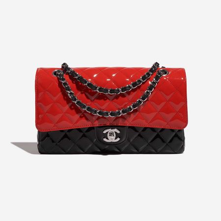 Chanel Timeless Medium Patent Black / Red | SACLÀB