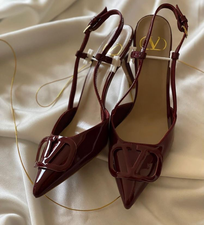 Valentino red wine pump heels