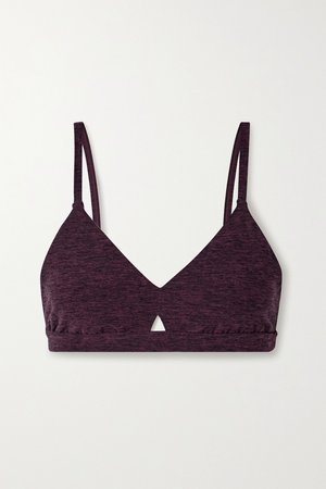 Plum Lounge cutout stretch sports bra | Alo Yoga | NET-A-PORTER