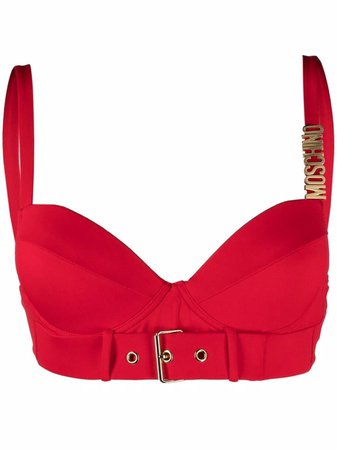 Moschino belt-detail Bikini Top - Farfetch