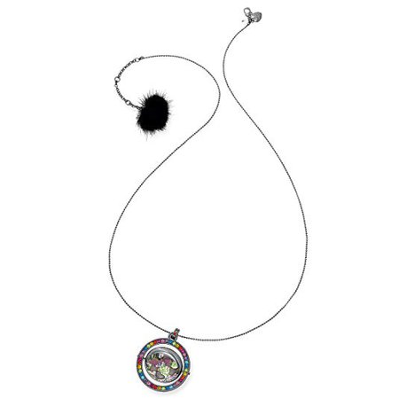 Betsey Johnson "xox Trolls" Silver-Tone Globe Long Pendant Necklace, Multicolor: Clothing