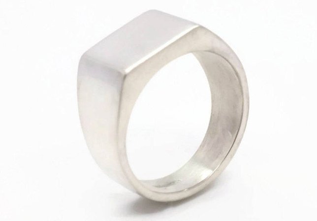Silver Signet Ring Men's Signet Ring Signet Rings Men | Etsy