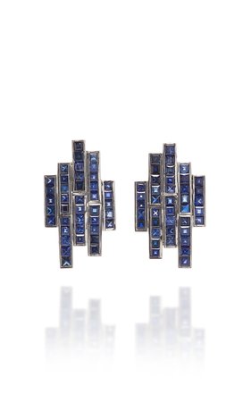 14K Gold Sapphire Earrings by TULLIA | Moda Operandi