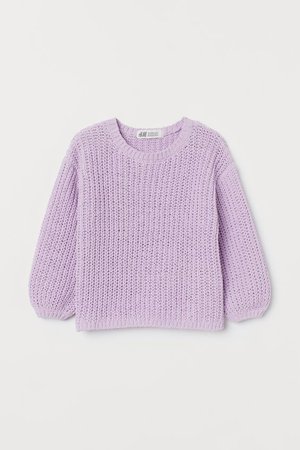 Chenille jumper - Light purple - Kids | H&M GB