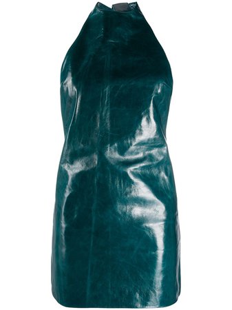 Mowalola Backless Leather Mini Dress - Farfetch