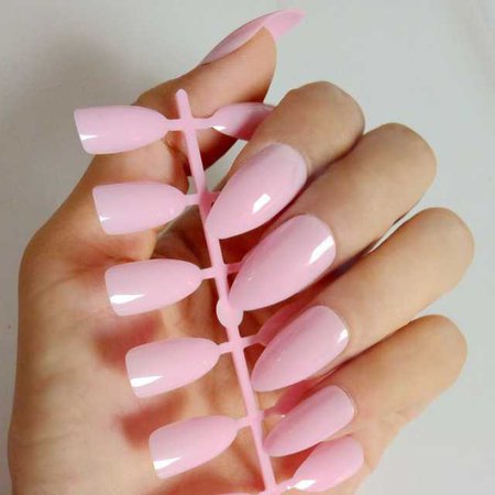Light Pink Stiletto Nails