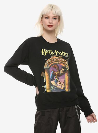Harry Potter And The Sorcerer's Stone Book Cover Girls Sweatshirt