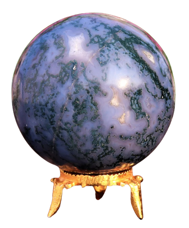 moss agate sphere