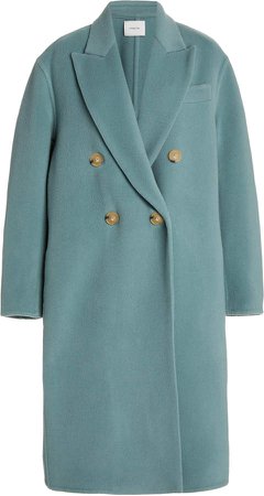 Vince Oversized Wool-Blend Double-Breasted Coat