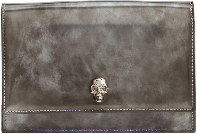 Mini Skull Brushed Leather Crossbody Bag