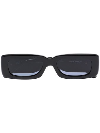 Linda Farrow x The Attico Mini Marfa rectangle-frame Sunglasses - Farfetch