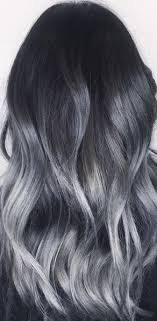black and gray hair
