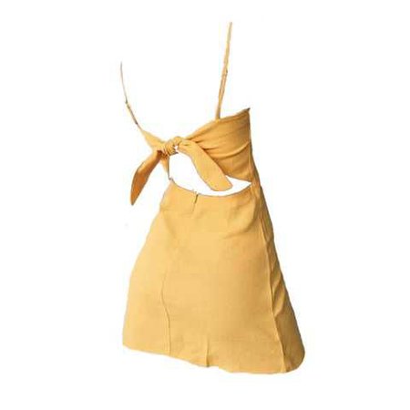 back yellow dress