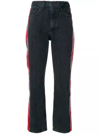 Rag & Bone /Jean Side Stripe Cropped Jeans - Farfetch