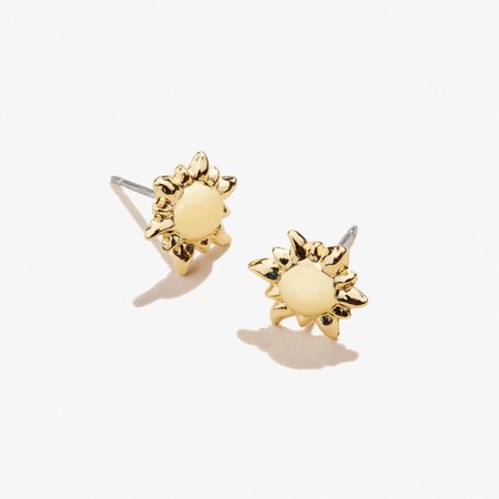 Sun Stud Earrings, Shiny Gold | ALEX AND ANI