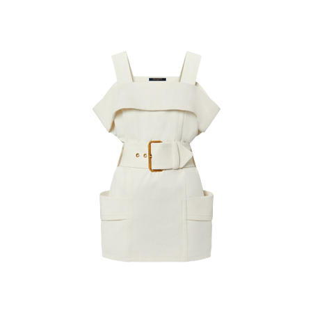 Louis Vuitton - Oversized Belt Cotton Drill Utility Dress