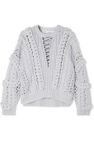 IRO | Fresh cable-knit cotton-blend sweater | NET-A-PORTER.COM