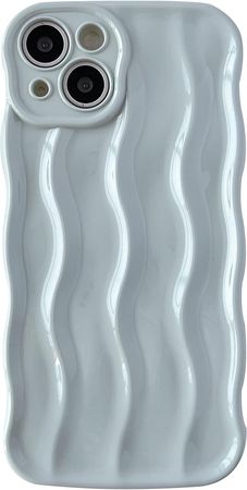 Amazon.com: Caseative Water Ripple Pattern Curly Wave Frame Soft Compatible with iPhone Case (Grey,iPhone 13 Pro Max) : Cell Phones & Accessories