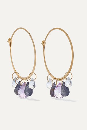 Gold 14-karat gold multi-stone earrings | Melissa Joy Manning | NET-A-PORTER