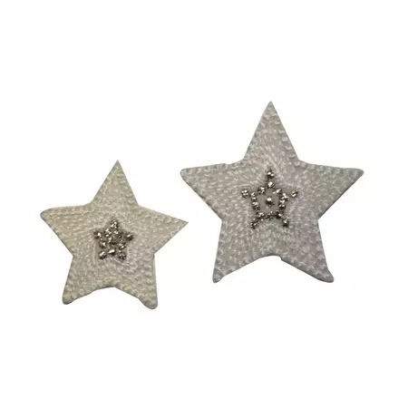 ID 3451AB Set of 2 Textured Star Patch Night Sky Embroidered - Etsy Australia