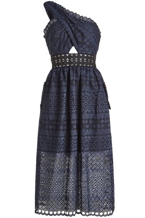 Asymmetric Lace Dress with Cut-Out Detail Gr. UK 8