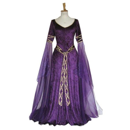 purple medieval dress gown