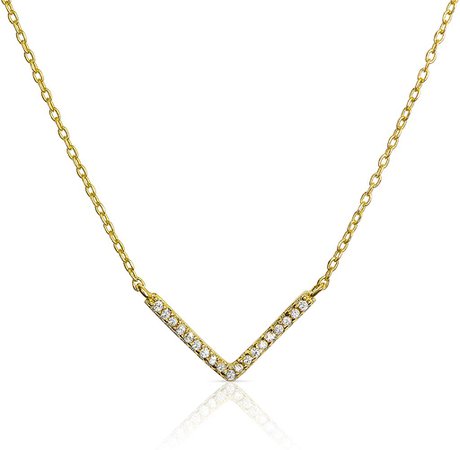 Amazon.com: Benevolence LA Gold Necklaces for Women - Celebrity Endorsed Chevron Necklace V for Women Pendant Necklace Chain Fashion Jewelry for Women Necklace Gold Womens Everyday Teens Girl: Jewelry