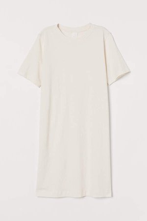 Cotton T-shirt Dress - White