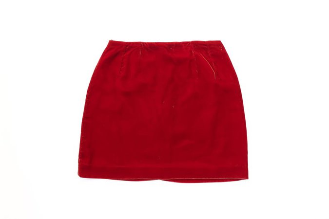 90s Velvet Mini Skirt 1990s Velour Cranberry Red Soft Grunge | Etsy