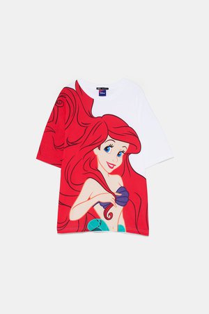 ©DISNEY THE LITTLE MERMAID T - SHIRT-NEW IN-WOMAN-NEW COLLECTION | ZARA United States white