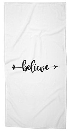 believe beach towel