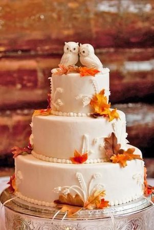 fall wedding cake autumn