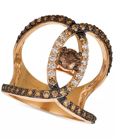 Le Vian Diamond Ven Statement Ring (1-1/5 ct. t.w.) in 14k Rose Gold