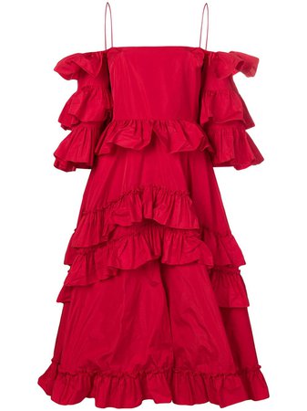 Alexa Chung ruffled off-shoulder dress $800 - Buy Online SS19 - Quick Shipping, Price
