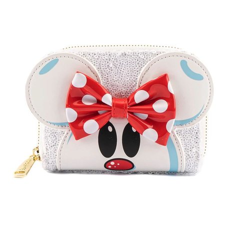 Loungefly Exclusive - Disney Snowman Minnie Mouse Sequin Cosplay Zip Around Wallet