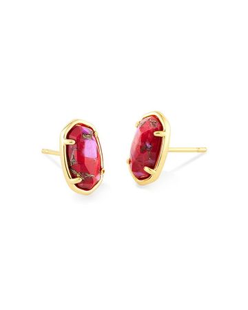 Kendra Scott Grayson Stone Stud Earrings in 14K Gold Plated | Bloomingdale's