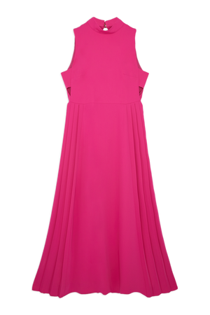 Soft Tailored Pleated Panel Midaxi Dress | Karen Millen