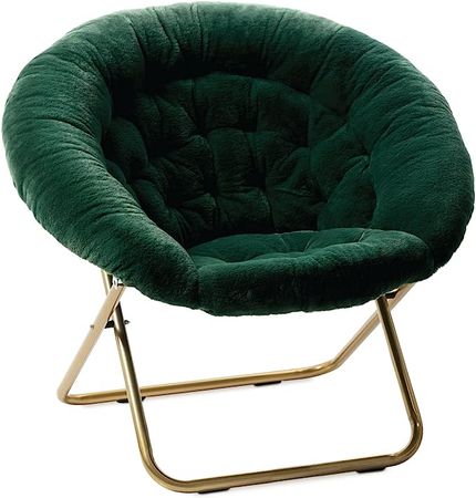 Amazon.com: Milliard Cozy Chair/Faux Fur Saucer Chair for Bedroom/X-Large (Blue) : Home & Kitchen