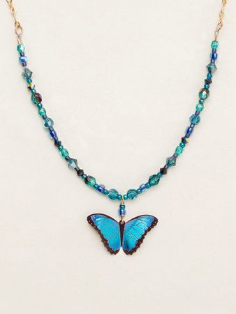 Bella Butterfly Beaded Necklace - Holly Yashi