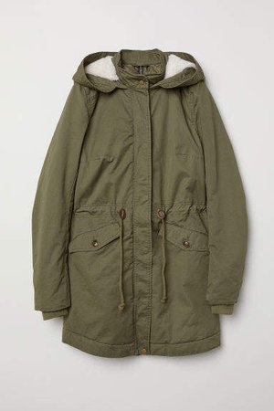 Padded Parka with Hood - Green