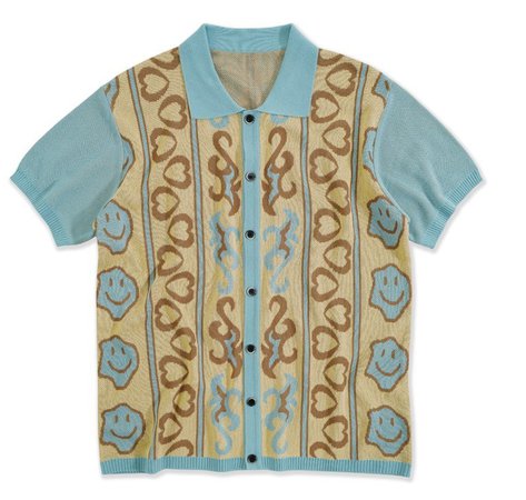 YOUTHBATH heart smile knit short-sleeve shirt SR791 (YOUTHBATH/Tシャツ・カットソー) 81010729【BUYMA】