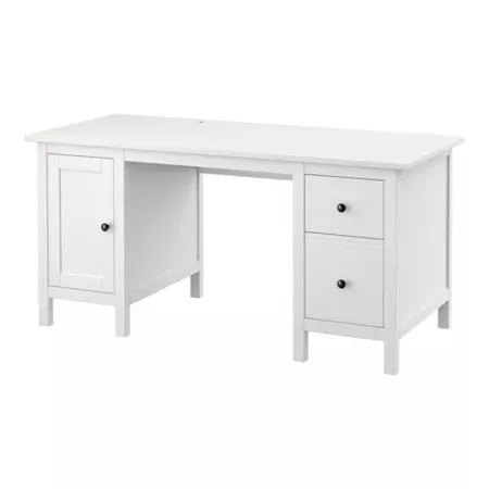 HEMNES Desk - white stain - IKEA