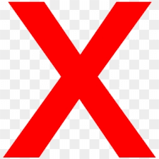x cancelled red x