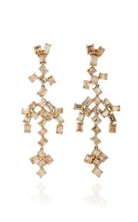 18K Gold Diamond Earrings by Sylva & Cie | Moda Operandi