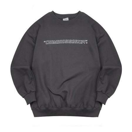CHAMBROS Unisex Chambros Double Quotation Mark Logo Crewneck Dark Gray | Sweatshirts & Hoodies for Men | KOODING