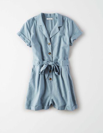 AE Button Front Workwear Romper