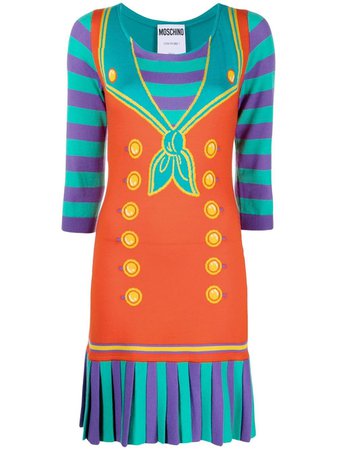 Moschino Trompe l'oeil Knitted Mini Dress - Farfetch